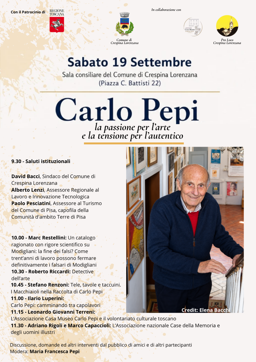 Carlo Pepi, La passione per l'arte e la tensione per l'autentico_Sabato 19 settembre 2026